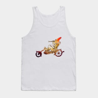 Steampunk Motorcycle Telescope Cat Tank Top